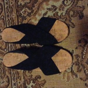 A Pair of cork wedges size 8 1/2 m